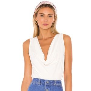 Cream Sleeveless Tank, Cowl Neck, Super Soft